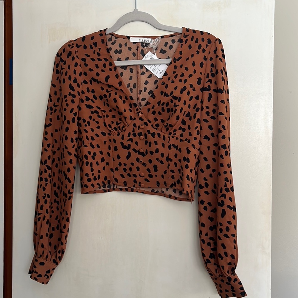 Windsor Animal Print Blouse Longsleeve Top - Picture 1 of 4